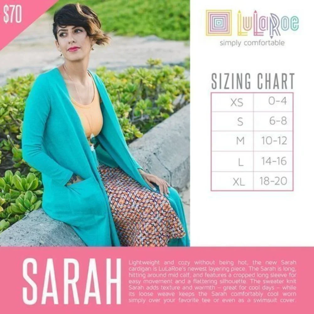 LULAROE Yellow Coral Floral Sarah Medium - Picture 9 of 9